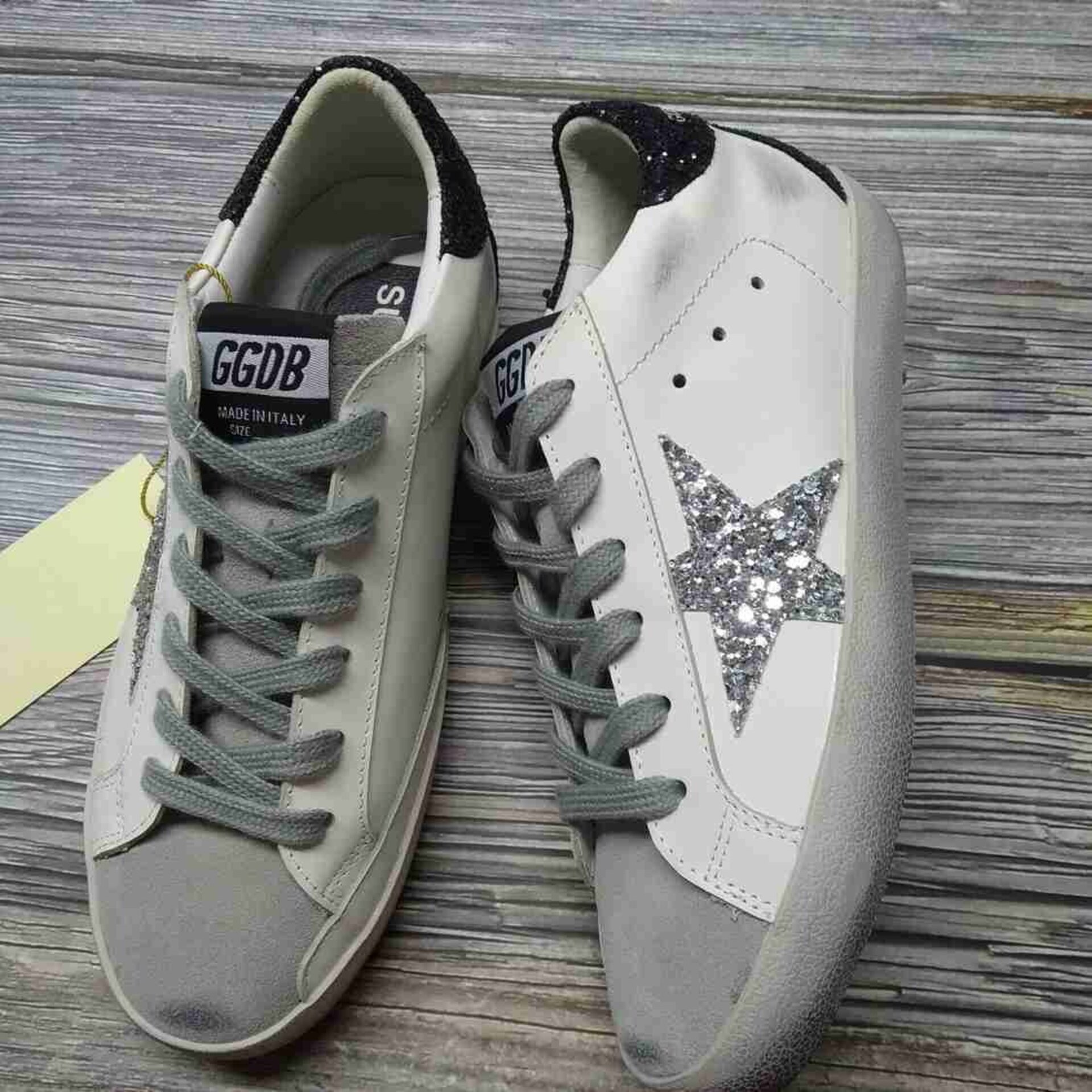 golden goose negras y platedas - 1